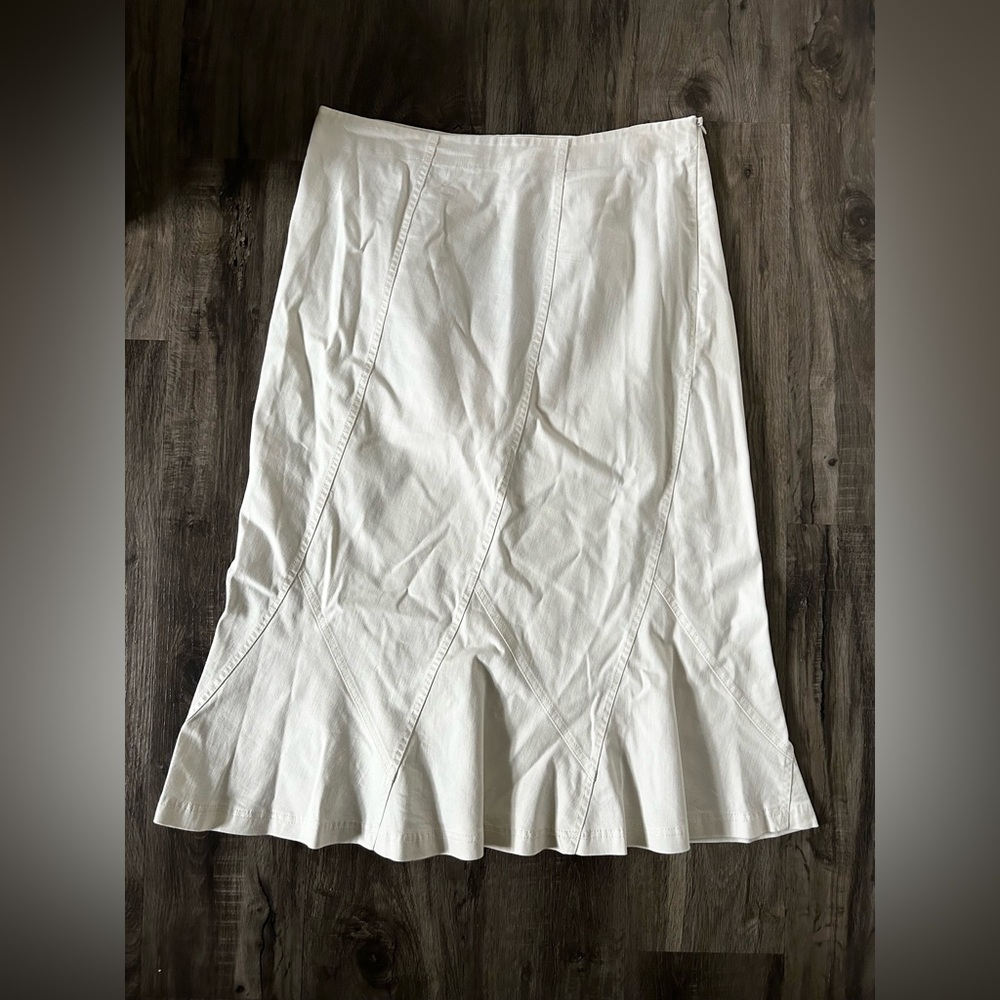 White New Creation Denim Skirt Large